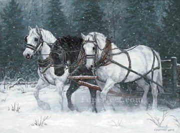 動物 Painting - amc0006D14 動物の馬